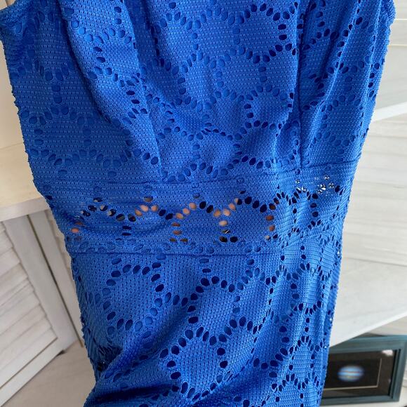 Trixxi blue lace fit and flare mini dress - Picture 7 of 12